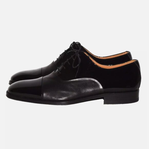 MAGNANNI Cesar Black Leather / Patent Leather Oxford Dress Shoes Size 10.5D main image 9